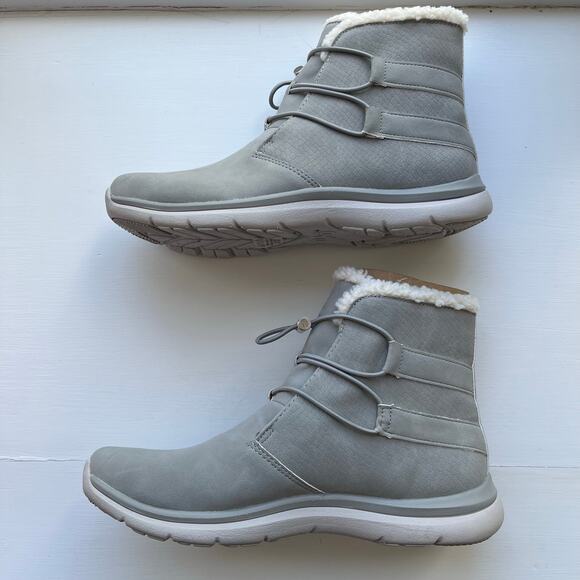 Ryka Faux Fur Winter Boots Evie Exotic Gray 8.5W - Picture 8 of 13